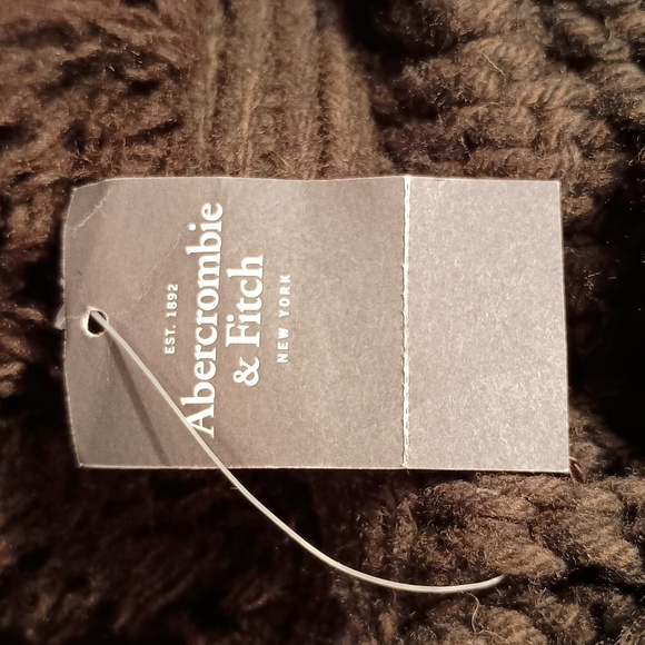 Abercrombie & Fitch Jacket Sweater Cable Knit Size Large Color Army Green NWTp - Picture 8 of 12